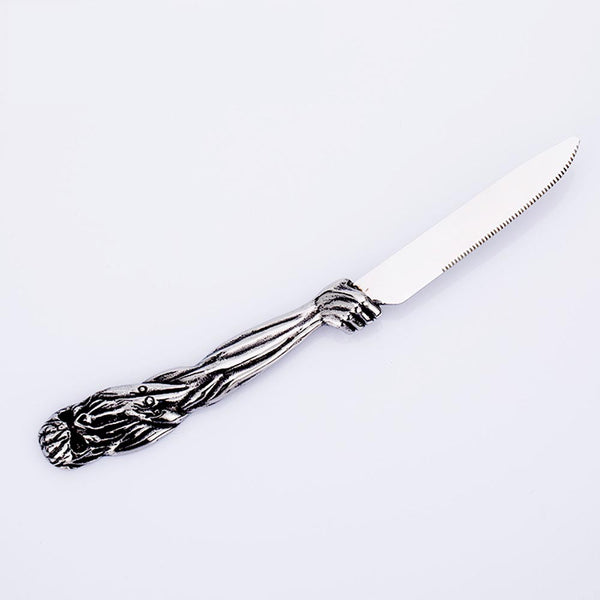 Stainless Steel gothic Skull Skeleton Tableware Fork Knife Spoon one set
