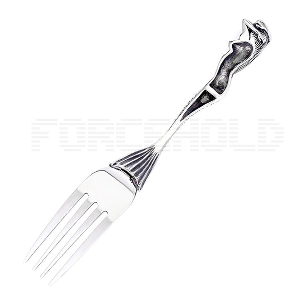 Mermaid Engraving Casting Vintage Steel Tableware Fork Knife Spoon Flatware sets