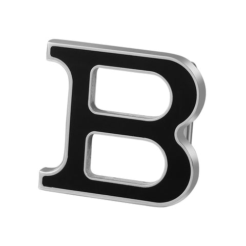 Black Enamel Letter B stainless steel 316L leather Belt for Men