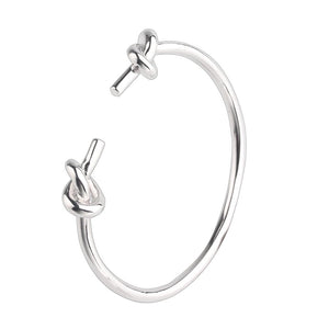 Double Knot Creative Personality Simple Steel Cuff Bracelet