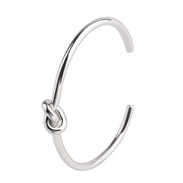 Simple Knot Twisted Linear Valentine Day Gift Cuff Bracelet