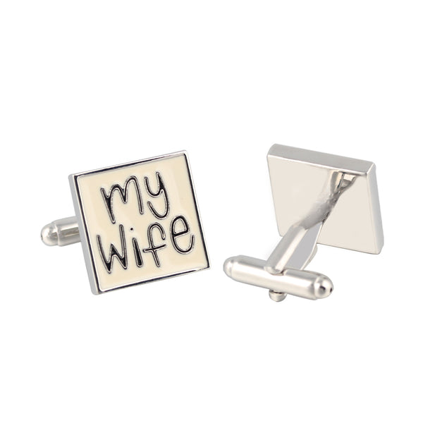 I love wife styling Silver Plated Cufflinks