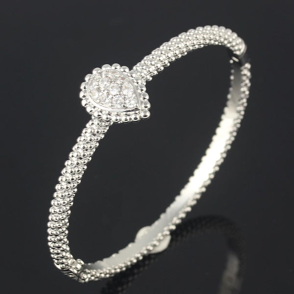 Micro Setting Crystal Vintage Diamond Waterdrop Bracelet Bangle
