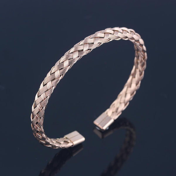 Braided Wire Open Bracelet bangle