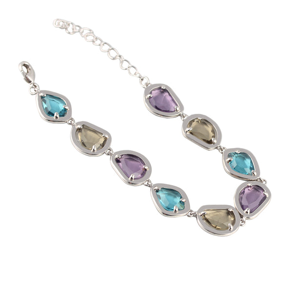 Natural Colored Gemstone Wind Elegant Crystal Bracelet