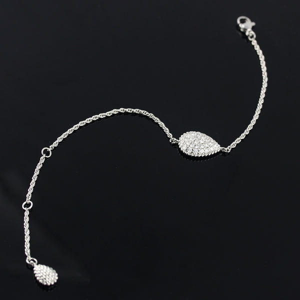 Personalized Waterdrop Pendant Luxury Full Diamond Beaded Bracelet