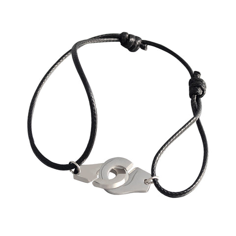 Handcuffs Braided Retractable Strap Steel Rope Bracelet