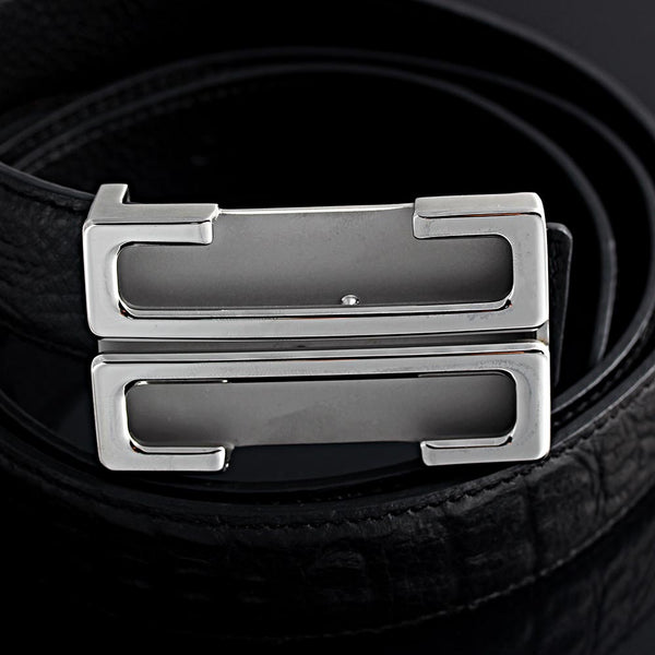 Custom Stainless Steel Buckle Men Leather Belt