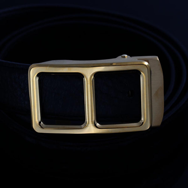 Custom Number 8 stainless steel Buckle Men Leather Belt