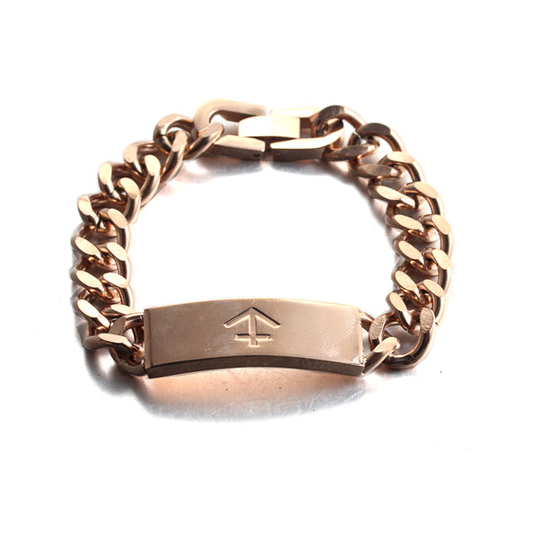 nautical anchor rose gold stainless steel fashion chain bracelet