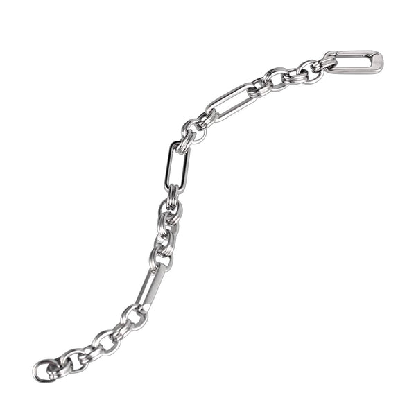 Retro Geometric Long Thick Chain Exaggerated Metal Steel  Bracelet