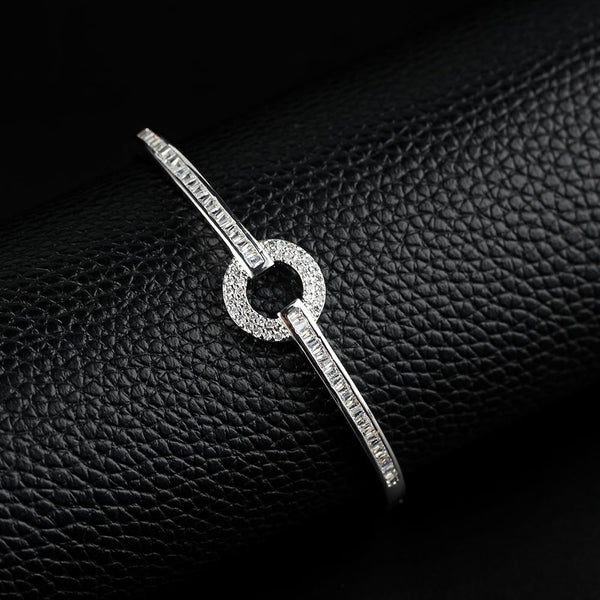 Light Luxury Diamond Geometric Circle Bracelet Bangle