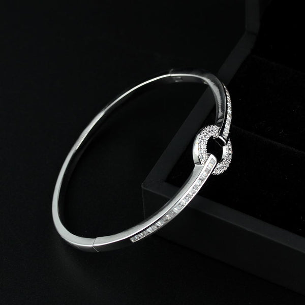 Light Luxury Diamond Geometric Circle Bracelet Bangle