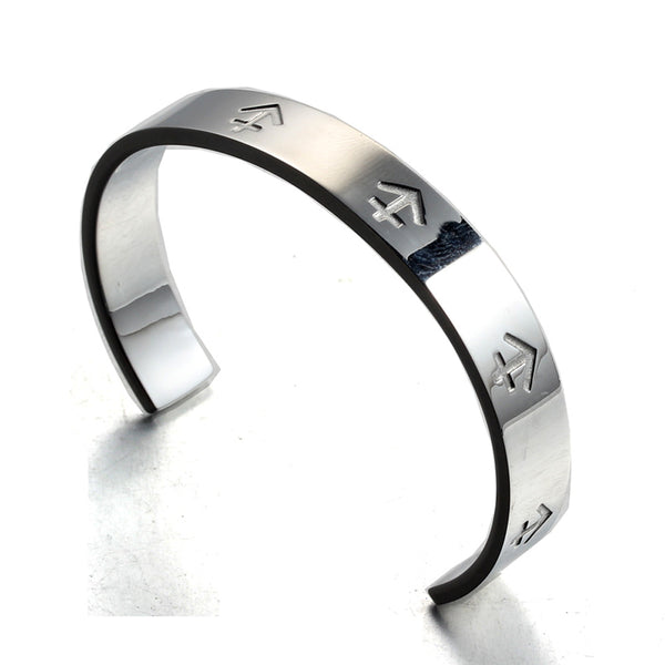 open nautical anchor stainless steel fashion cuff bangle