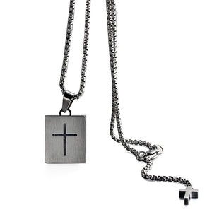Forcehold TF card micro SD card holder self-bombing slot cross pandent stainless steel fashion necklace