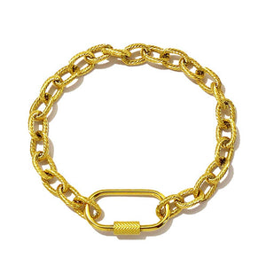 Turnbuckle Twist Chain Hip Hop Personalized Steel Bracelet