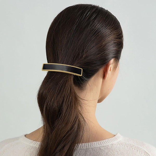 Black carbon fiber Spring clip stainless steel women hairpin headwear hair clip Hair Accessorie