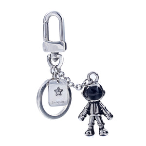 New Star Tag Astronaut Stainless Steel Keychain Dog Clasp Bag Charm KeyRing Clip Car Key Chain for Man and Woman